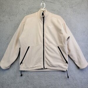 Precision Mountaineering‎ Men's Sweater XL Beige Brown Fleece Full Zip High Neck